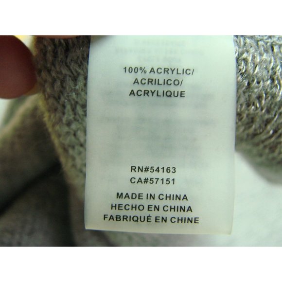 Calvin Klein Gray Acrylic Glitter Knit Infinity Scarf Warm Soft Stretch 33x12" - Picture 10 of 16